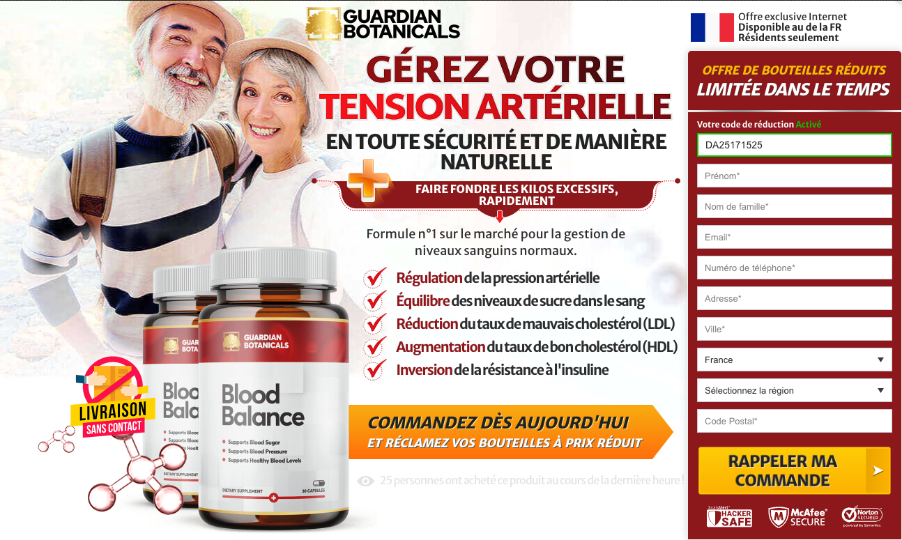 Guardian Botanicals Blood Balance FR, BE, LU, CH 